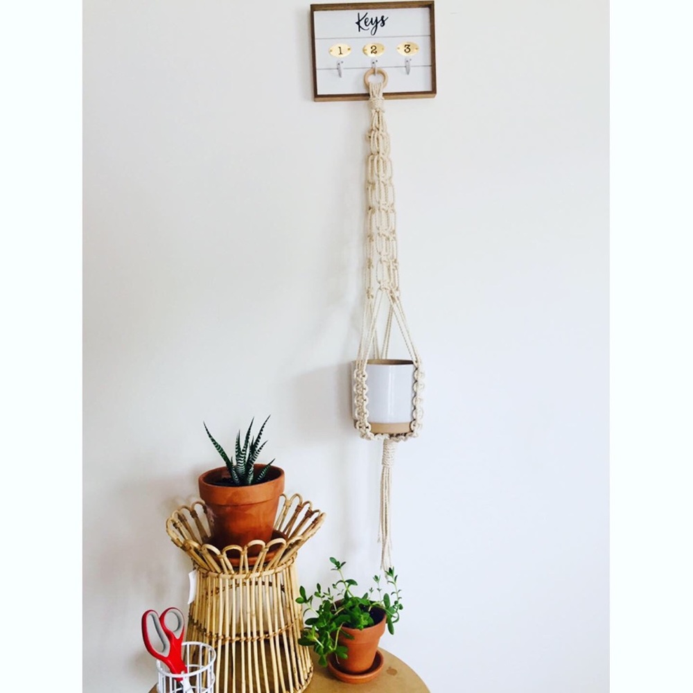 Boho Chain Link Macrame Plant Hanger